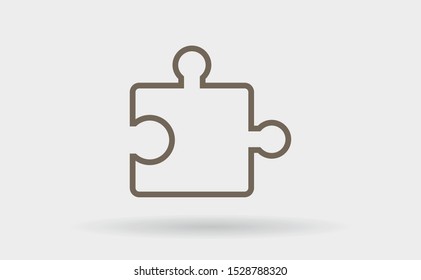 Simple puzzle icon . Lorem Ipsum Illustration design