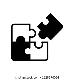 Simple Puzzle Icon Vector Design Template