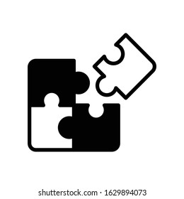 Simple Puzzle Icon Vector Design Template