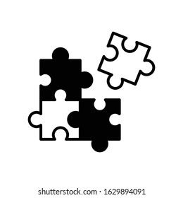 Simple Puzzle Icon Vector Design Template