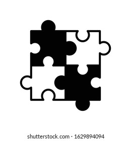 Simple Puzzle Icon Vector Design Template