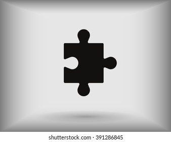 Simple puzzle icon. Vector EPS 10