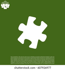 Simple puzzle icon. vector illustration