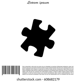 Simple puzzle icon. vector illustration