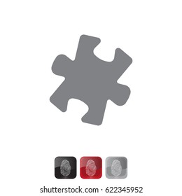 Simple puzzle icon. vector illustration