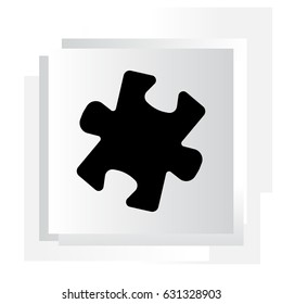 Simple puzzle icon. vector illustration