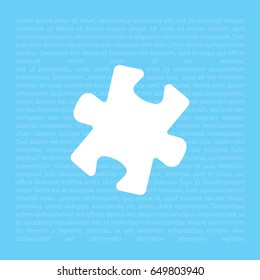Simple puzzle icon. vector illustration