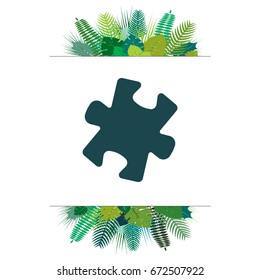 Simple puzzle icon. vector illustration