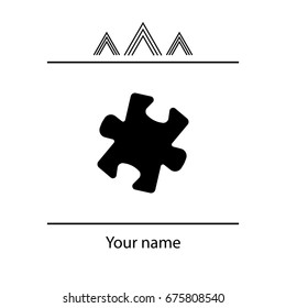 Simple puzzle icon. vector illustration