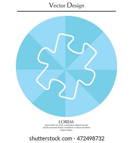 Simple puzzle line icon