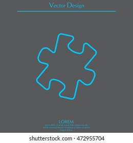 Simple puzzle line icon