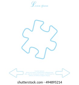 Simple puzzle line icon
