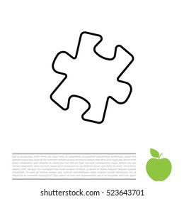 Simple puzzle line icon