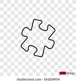 Simple puzzle line icon