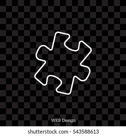 Simple puzzle line icon