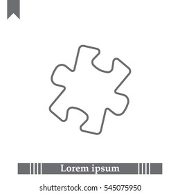 Simple puzzle line icon