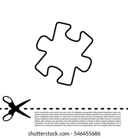 Simple puzzle line icon