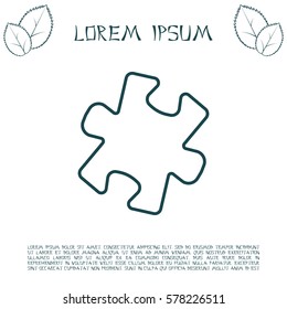 Simple puzzle line icon