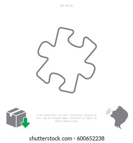 Simple puzzle line icon
