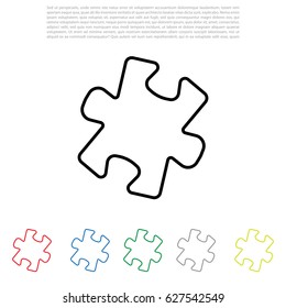 Simple puzzle line icon
