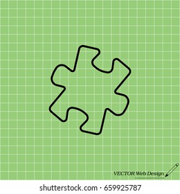 Simple puzzle line icon