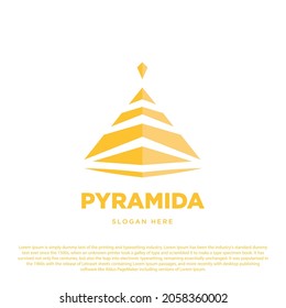 Simple pyramid logo design. pyramid logo for business and brand 