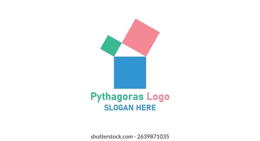 Simple Pythagorean Logo in Mathematics.