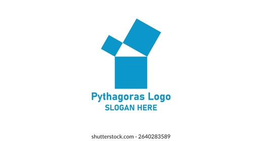 Simple Pythagorean Logo in Mathematics.