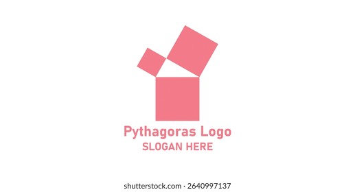 Simple Pythagorean Logo in Mathematics.