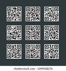 Simple QR Barcode Code Bar Template