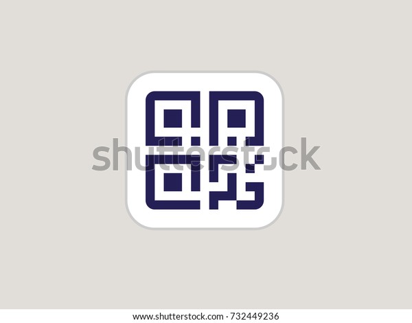 Simple QR code. Vector QR\
code icon