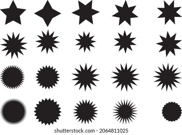 Simple Quality sign icon star list symbols
