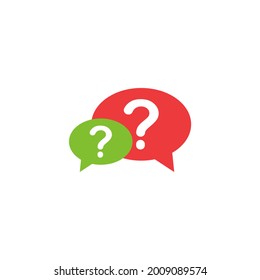 icono del cuadro de pregunta simple en fondo blanco
