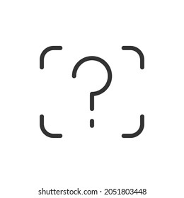 Simple question line icon. Premium symbol in stroke style. Design of question icon. Vector illustration.