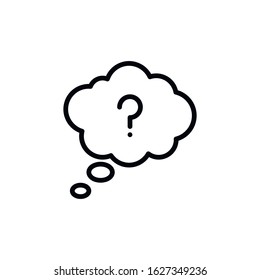 Simple question line icon. Stroke pictogram. Vector illustration isolated on a white background. Premium quality symbol. Vector sign for mobile app and web sites.