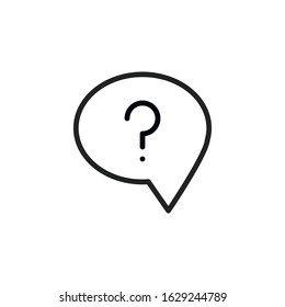 Simple question line icon. Stroke pictogram. Vector illustration isolated on a white background. Premium quality symbol. Vector sign for mobile app and web sites.