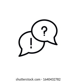 Simple question line icon. Stroke pictogram. Vector illustration isolated on a white background. Premium quality symbol. Vector sign for mobile app and web sites.