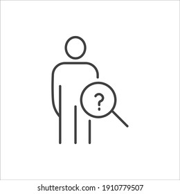 Simple of Question Related Vector Line Icons.