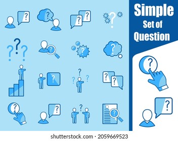 simple question related vector line icon Contains icons