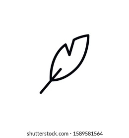 Simple quill line icon. Stroke pictogram. Vector illustration isolated on a white background. Premium quality symbol. Vector sign for mobile app and web sites.
