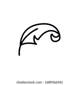 Simple quill line icon. Stroke pictogram. Vector illustration isolated on a white background. Premium quality symbol. Vector sign for mobile app and web sites.