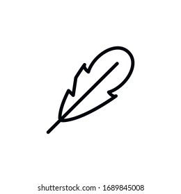 Simple quill line icon. Stroke pictogram. Vector illustration isolated on a white background. Premium quality symbol. Vector sign for mobile app and web sites.