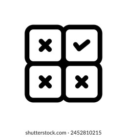 Icono de Cuestionario simple. El ícono se puede usar para Sitios web, Plantillas impresas, Plantillas de presentación, ilustraciones, etc