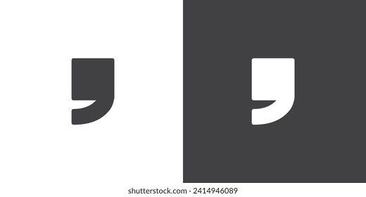 Icono de comillas simples. Icono de signo de cita. Símbolo de la marca de cotización.