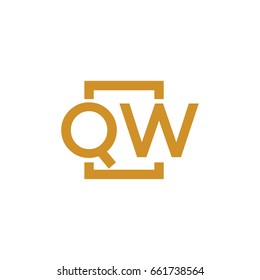 Simple QW initial Logo designs template vector illustration