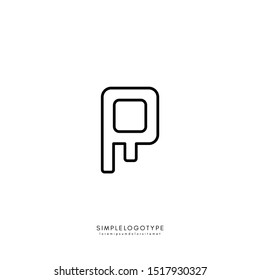simple R logo letter creative concept in linear style isolated on white background and suitable for technology, company, and industry