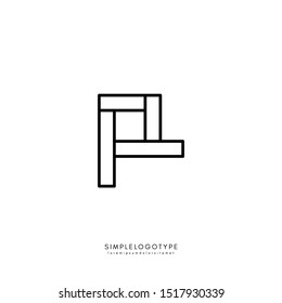 simple R logo letter creative concept in linear style isolated on white background and suitable for technology, company, and industry