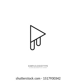 simple R logo letter creative concept in linear style isolated on white background and suitable for technology, company, and industry