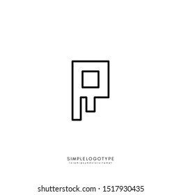 simple R logo letter creative concept in linear style isolated on white background and suitable for technology, company, and industry