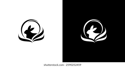 simple rabbit animal logo vector